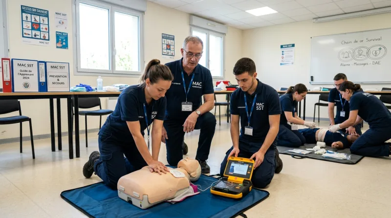 Exercice de maintien des compétences MAC SST à Sainte-Suzanne